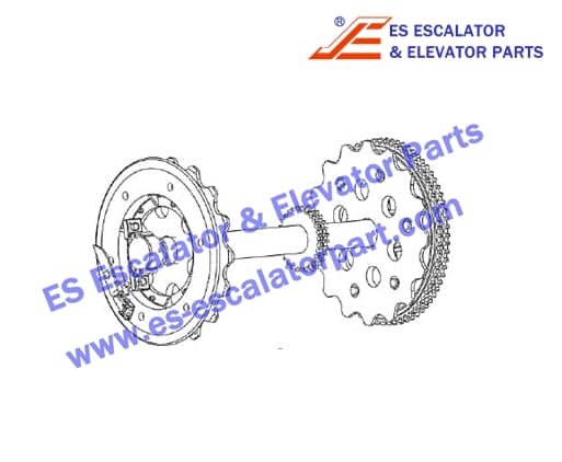 XIZIOTIS XAA26170T4 Upper station main shaft with auxiliary brake XIZIOTIS XAA26170T4 Upper station main shaft with auxiliary brake