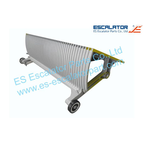 8011222 Step Escalator Step, Silver, 30°/35°, yellow demarcation, 1000*400mm