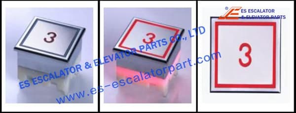 Thyssenkrupp Red sand blasting pushbutton Step C 200221949