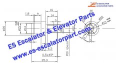 Elevator door hanging wheel