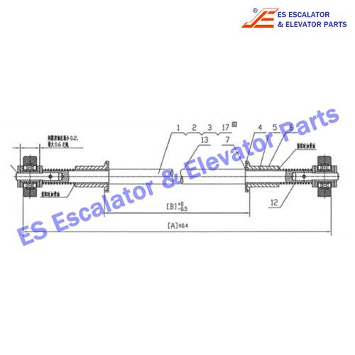 S650B001 Escalator Step Chain Pitch 135.47mm 76*22mm Use For Hyundai