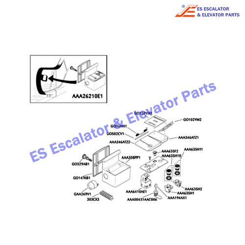 AAA308PP1 Escalator Keyswitches Parts Box Use For OTIS