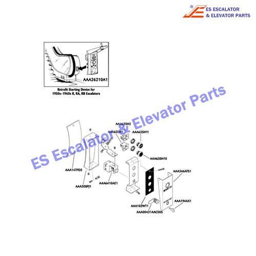 AAA147PD3 Keyswitches Faceplate, Blank For covering location of old assembly. Use For OTIS