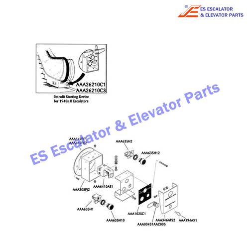 AAA147PE2 Keyswitches Faceplate, Mounting without Cutout For covering location of old assembly. Use For OTIS