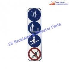 Escalator Parts 1738744600 Safety label EN115-2007