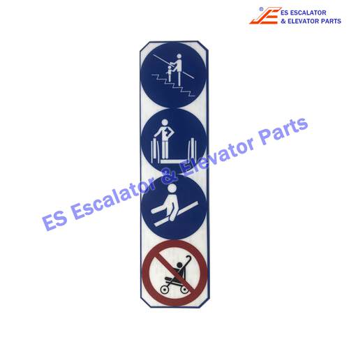 Escalator Parts 1738744600 Safety label EN115-2007 For FT820 Use For Thyssenkrupp