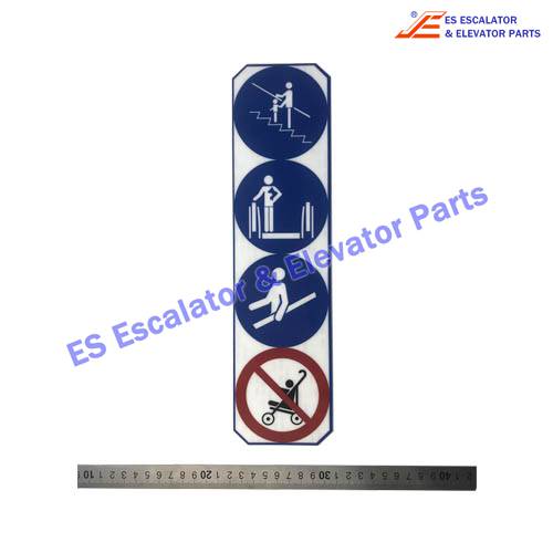Escalator Parts 1738744600 Safety label EN115-2007 For FT820 Use For Thyssenkrupp