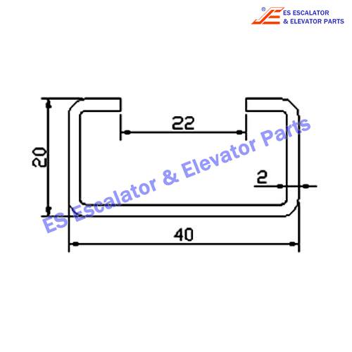 Escalator NJ-TGS004 Track Use For FUJITEC