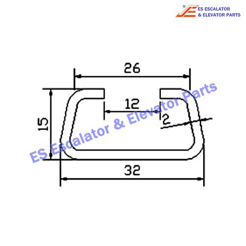 Escalator G050WH Track Use For OTIS