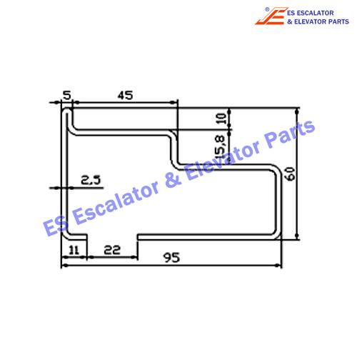 Escalator S620D027 Track Use For HYUNDAI