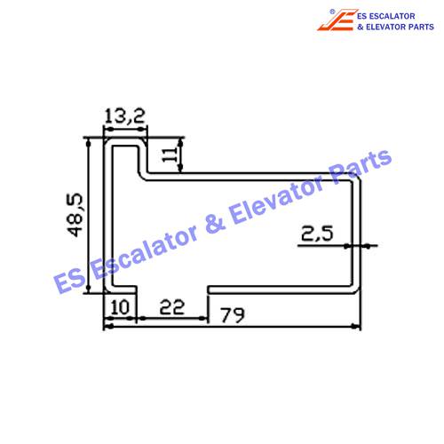 Escalator 0430CDD Track Use For FUJITEC