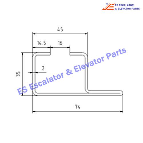 Escalator C0004442-XL Track Use For OTIS