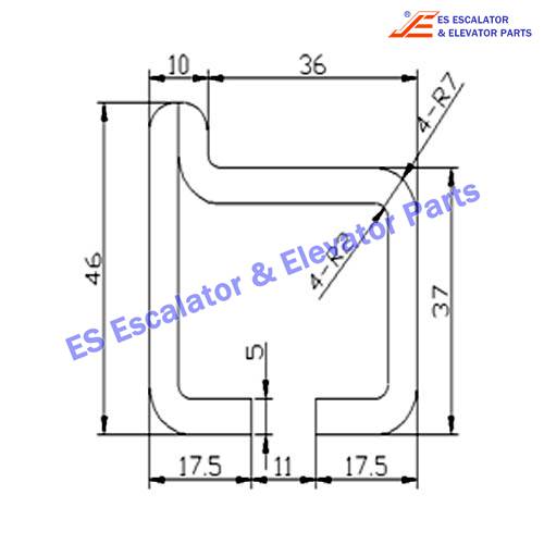Escalator 13525806-1 Track Use For HITACHI