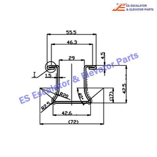 Escalator 1937013100 Track Use For Thyssenkrupp