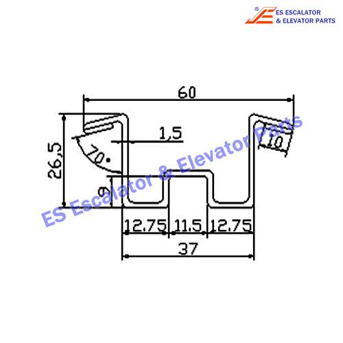 Escalator 5P6K1027P4 Track Use For TOSHIBA