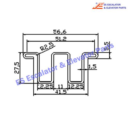 Escalator DAA50CC Track Use For OTIS