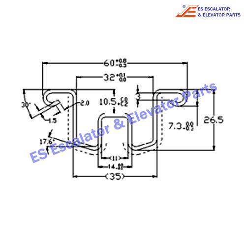 Escalator 5070640D10 Track Use For KONE