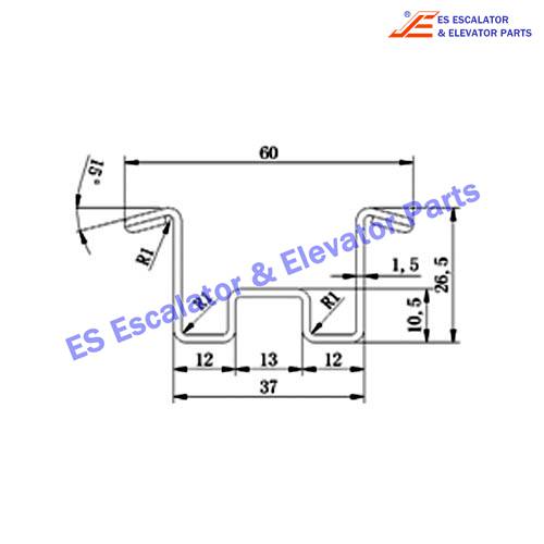 Escalator KNF2152-0430CBN Track Use For FUJITEC