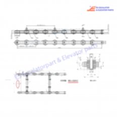 9300-10-FN-35-80-K-R Escalator Step Chain