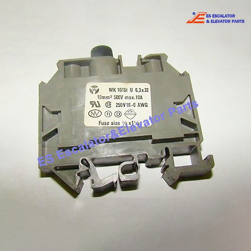 WK-10-SI-U-63-X Elevator Fuse Base Terminal Block 10a 10mm 500v 16-6AWG Use For Other