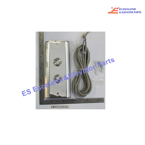 KM863026G03 Elevator Button LOP With 2 AVDBUT Buttons - LCS, UP-DOWN Button Use For Kone