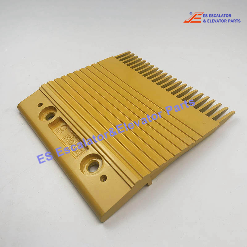 DEE2756162-RTV-C Escalator Comb Plate  Yellow Location: Center Mounting: 2 SCrew Locations WI=8 IN Use For Kone