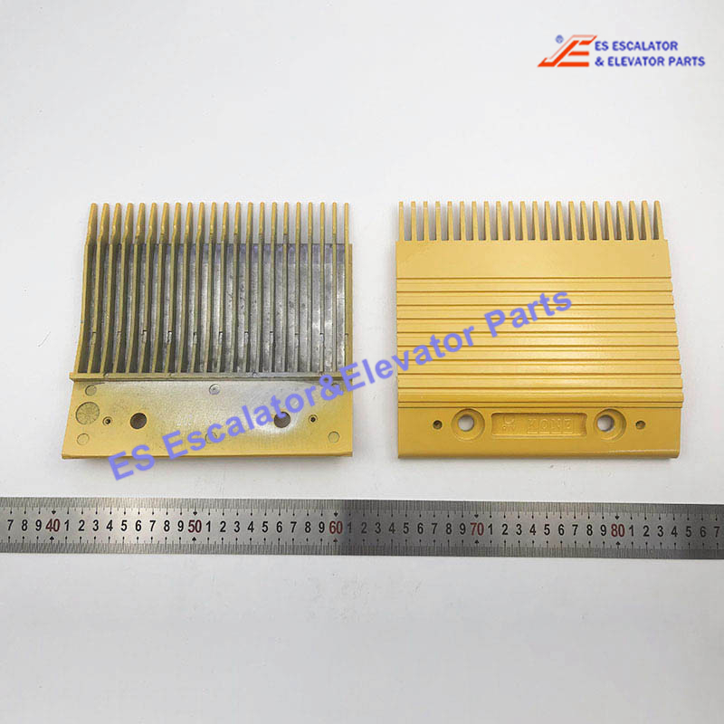DEE2756162-RTV-C Escalator Comb Plate  Yellow Location: Center Mounting: 2 SCrew Locations WI=8 IN Use For Kone
