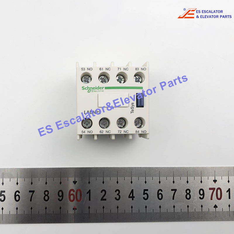 LADN22 Elevator Auxiliary Contact Block 2 NO and 2 NC, Top Mount, Screw Clamp T terminals, For LC1D09 to LC1D150 Contactors Use For Schneider