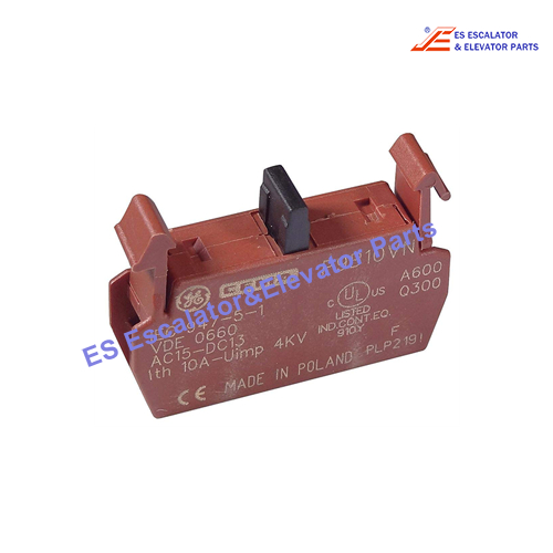 P9B10VN Elevator Contact Block  22 mm 1NC Contact Form 10A 600V AC Contact Rating Use For Other