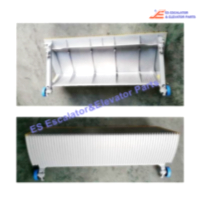 468549 Escalator Aluminum Step 70mm Roller 1000mm Silver With Yellow Demarcation Use For Schindler