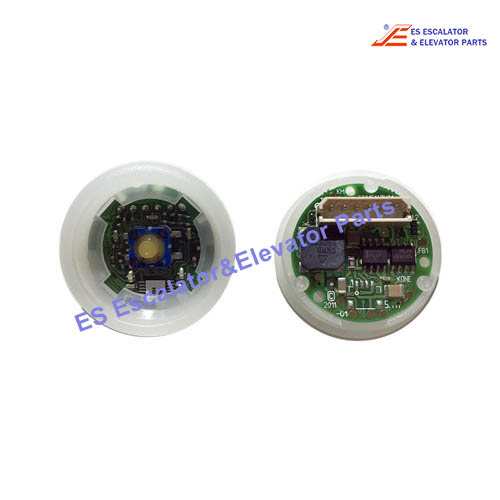 KM804342G02 Elevator Landing Button Base PB/DC/FC END KSS Button White Colour To Go Up To The Landing Ref F2KFB1 Orange LED Light Supplied With Buzzer Use For Kone