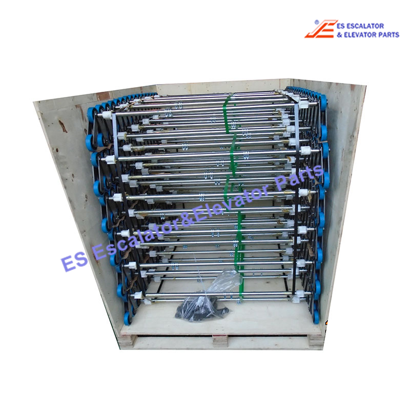 GBA26150AH9 Escalator Step Chain 506NCE 1000mm 1-Fold Unit Step Chain Offset Link 3 Links Left And 3 Links Right 1Pcs Axle Roller 76x22mm Use For Otis