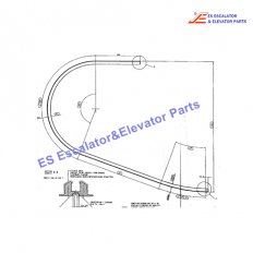 GAA402BMC2 Escalator 507NCE Handrail Guide Curve