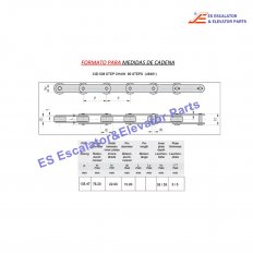 U6461OtisStepChain Escalator Step Chain