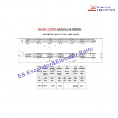 U6451U6452OtisStepChain Escalator Step Chain