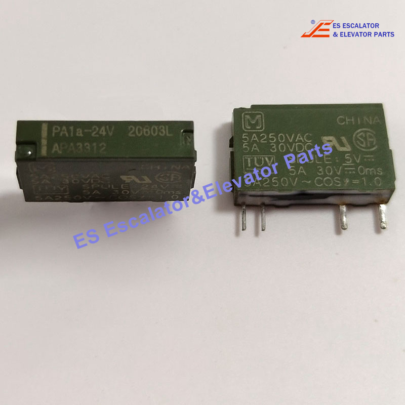 APA3312 Elevator PA Relays Panasonic Power Relays PA1a-24V Power 180mW Max. Switching Voltage 250V AC/30V DC Max. Switching Current 5A AC/5A DC Use For Other