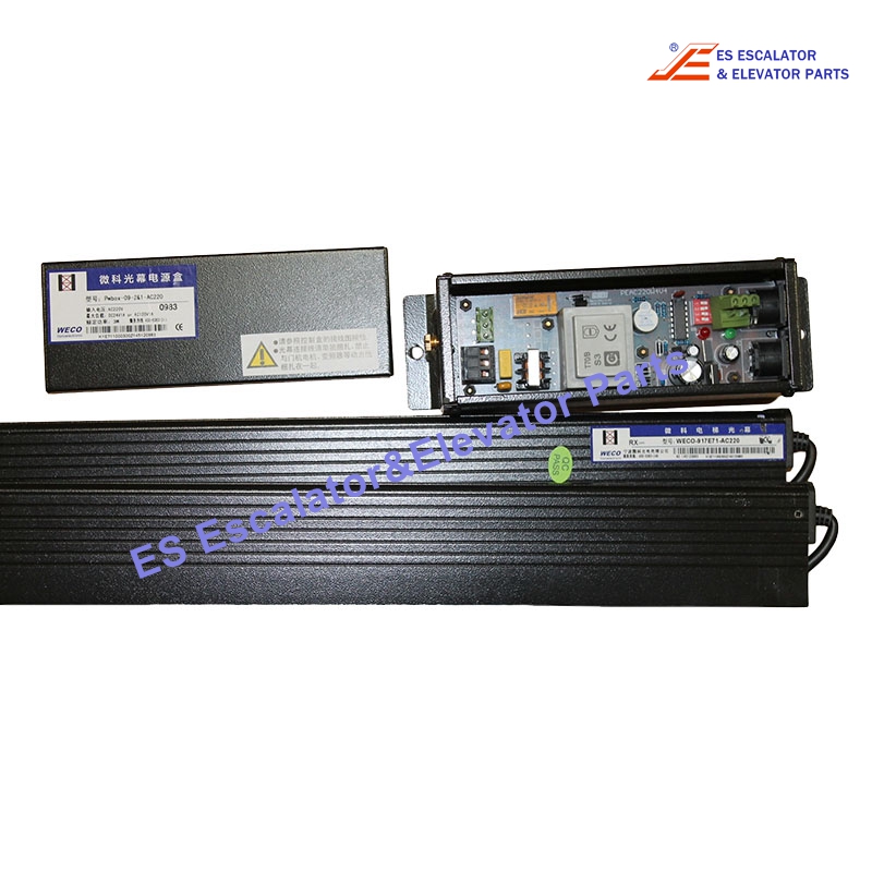 917E Escalator Light Curtain  Set Receiver And Transmitter L=2000mm With Controller Block Input 220VAC  3.5m Cable Use For Mitsubishi