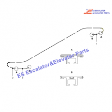 XO-508 curved XAA402TW24 Return side handrail guide track