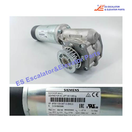 6FB1103-0AT10-3MC0 Elevator Sidoor M4 L Geared Motor Pinion Left Cable Length 1.5 m 30VDC -20 °C to +50 °C Use For Siemens