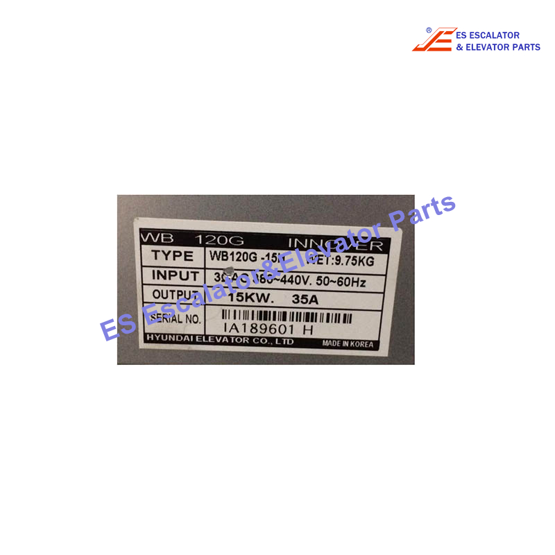 WB120G-15H Elevator Inverter  IN:AC380-440V 50-60HZ OUT:15KW  Use For Hyundai