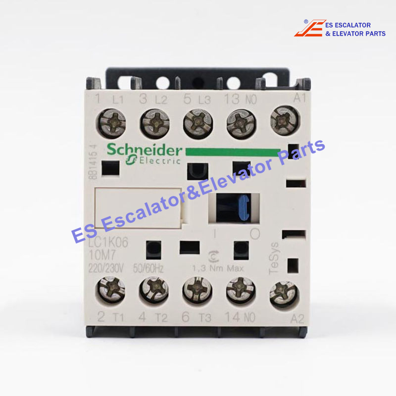 LC1 K0610M7 Elevator AC Contactor  6A 1 Terminating AC 50/60 Hz 220 / 230V Coil: 220V AC 3-pole (3NO) Use For Schneider