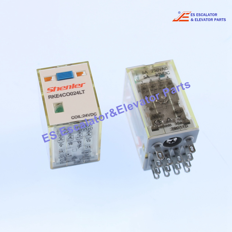 RKE4CO024LT Elevator Relay  14Pin 24VDC 4 Pole C/O 6A Use For Other
