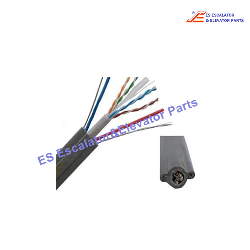 CAT6 Cable Elevator Cat6 Flat Cable  Dimension:19.7mmx9.2mm Aingle Core With 8 Wires  Use For Other