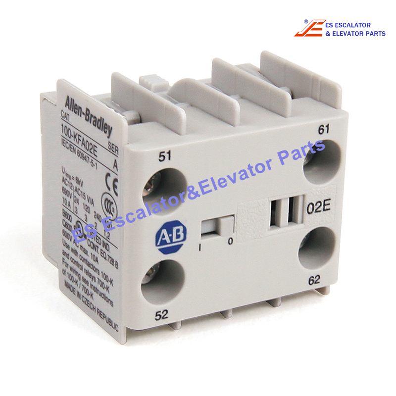 100-KFA40E Elevator Auxiliary Contact Block  Miniature With 4NO/0NC Contact For 100-K Contactors Or 700-K Control Relays Use For Other