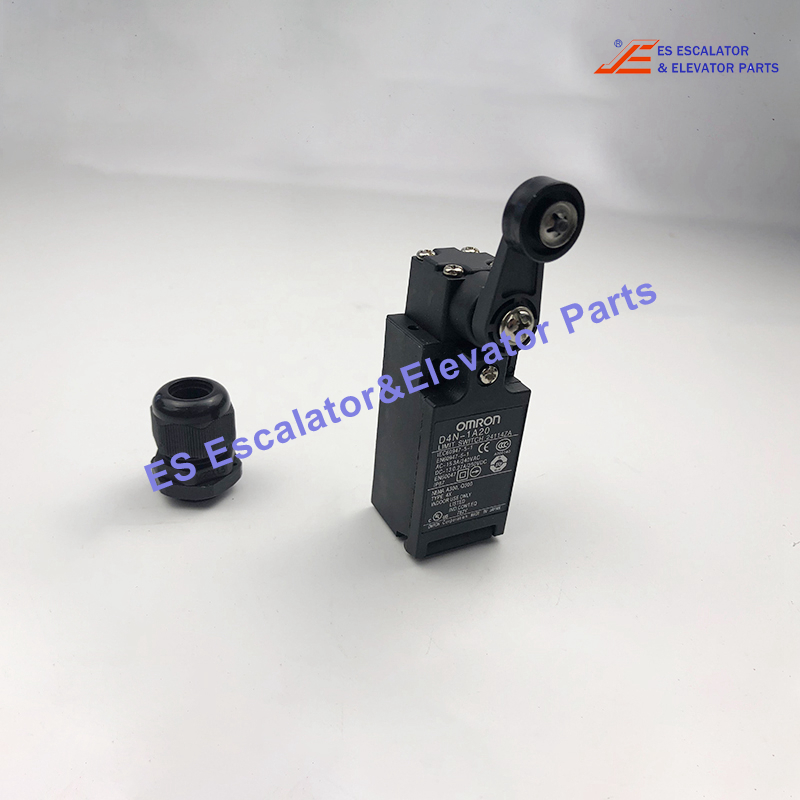 D4N-1A20 Elevator Safety Limit Switches Lever R 26mm Plastic Roller Ø17.5mm NO + NC AC-15 3A/240VAC DC-13 0.27A/250VDC Use For Omron