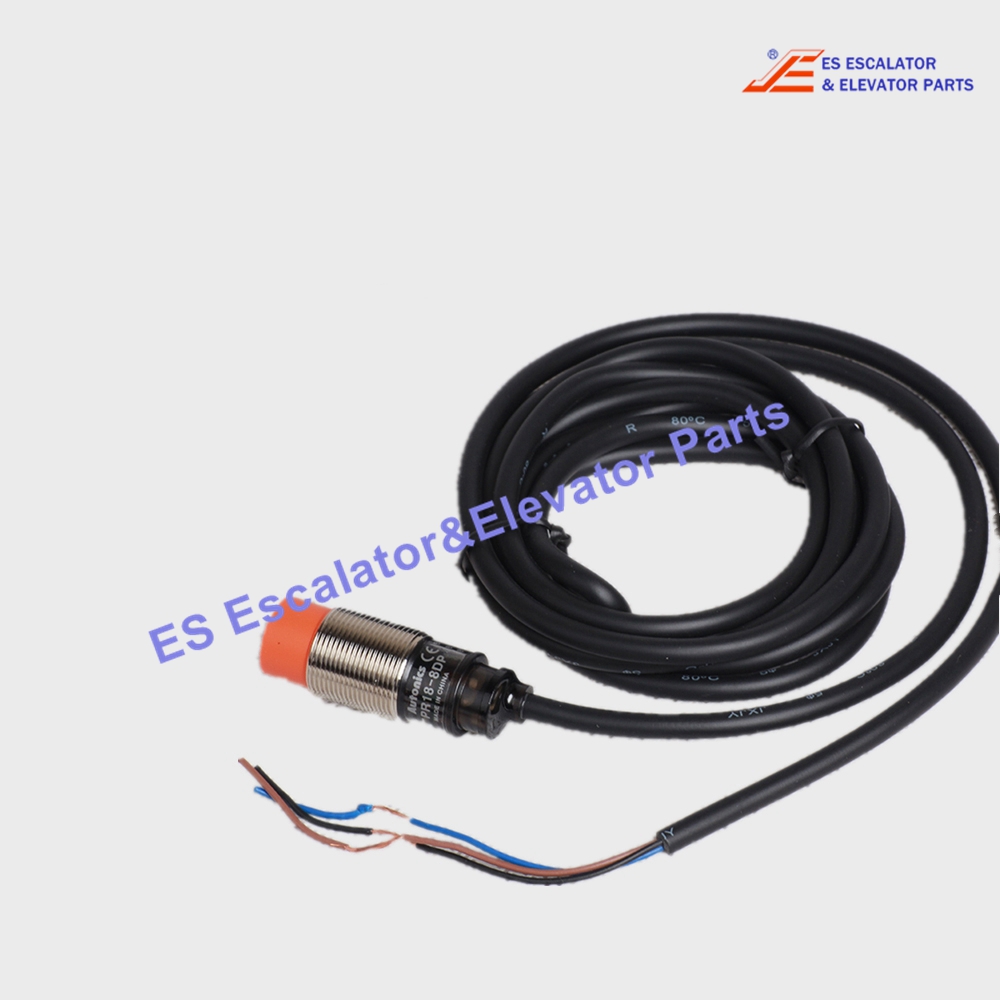 PR18-8DP Escalator Inductive Proximity Sensor  Wire Type And Power:DC 3-wire Type 12-24VDC Sensing side diameter:M18 Sensing Distance:8mm Use For Other