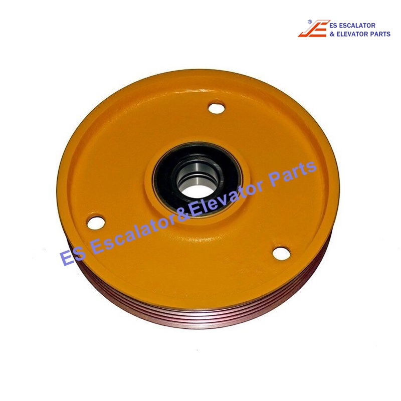 FO263BF2 Elevator Deflection Pulley  400х5х10mm Width L=70mm For Shaft d=60mm With 2 Bearings 6312Z Use For Otis