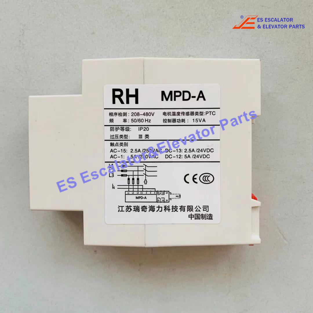 MPD-A Escalator Relay  208-480V 50/60HZ 15VAC Use For ThyssenKrupp