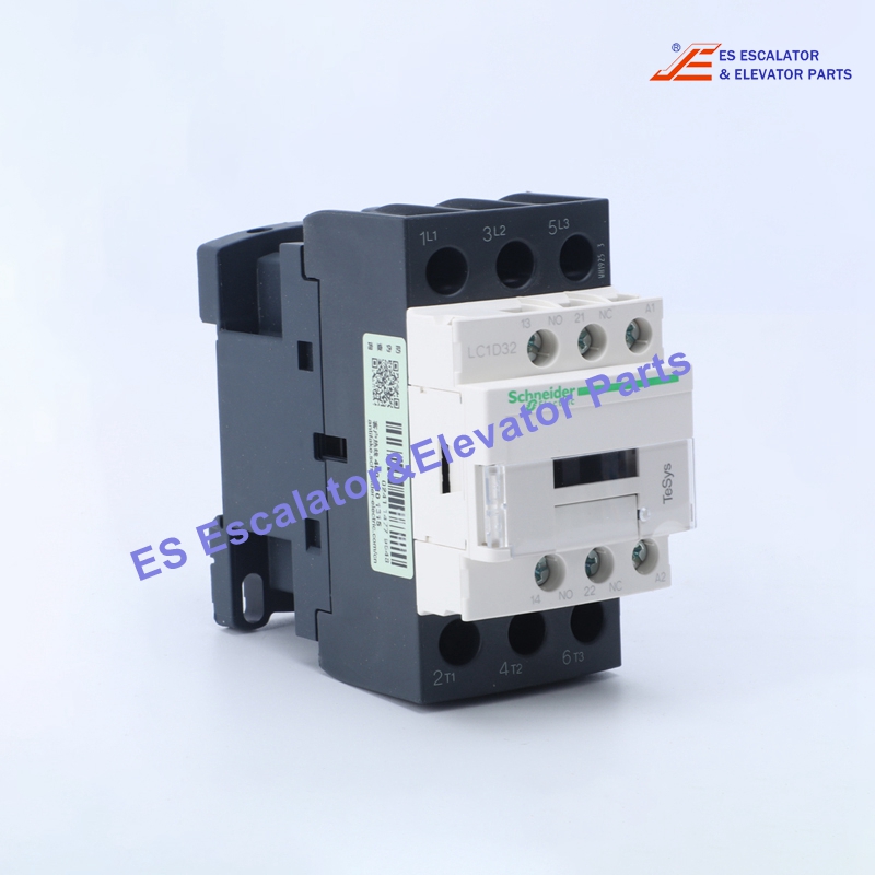 LC1D32P7C Elevator TeSys Deca Contactor  3P(3 NO) AC-3 <= 440 V 32 A 230 V AC Coil Use For Schneider