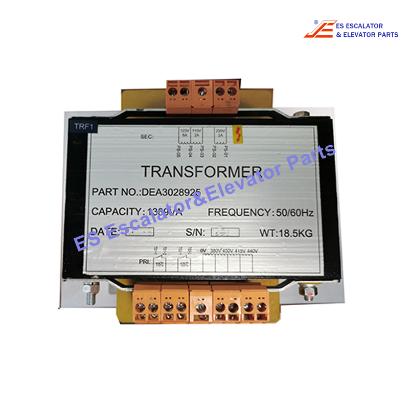 DEA3028925 Elevator Transformer  Capacity:1389 VA Frequency:50/60 HZ Use For Otis